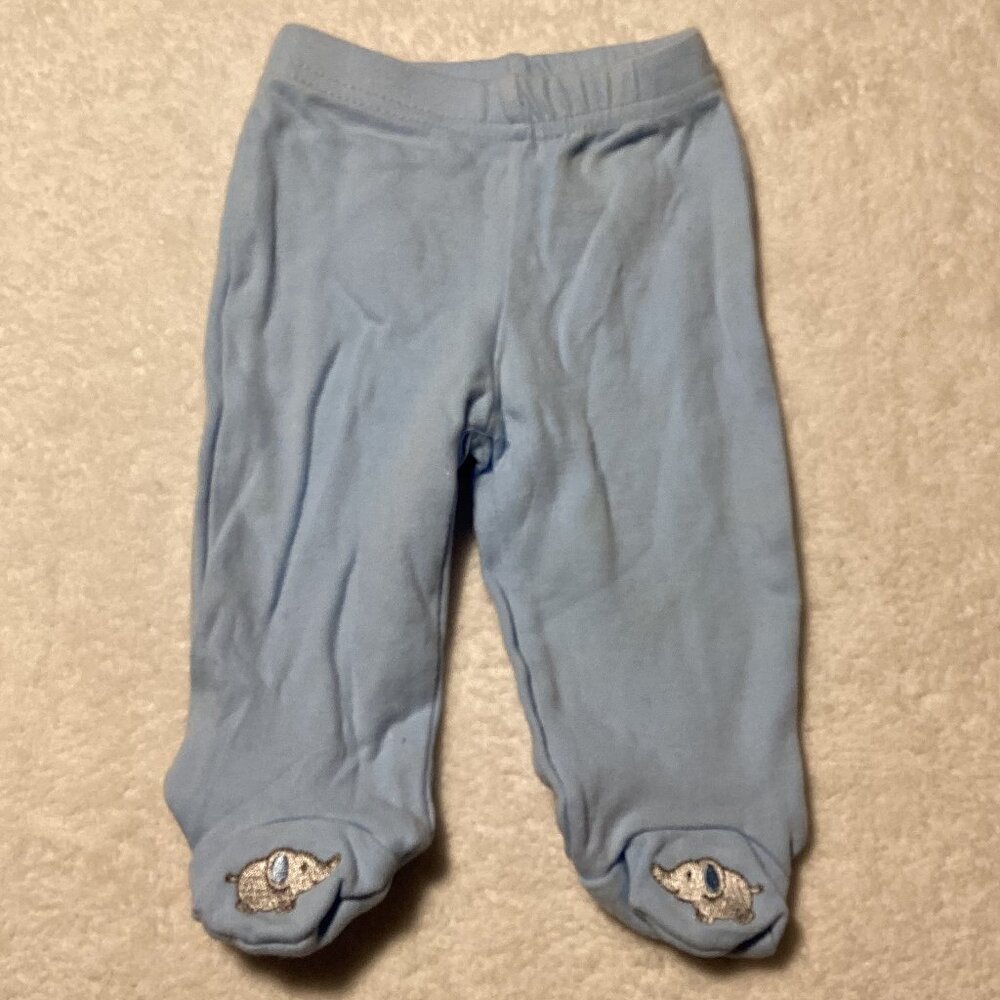 Mini Muffin, Blue Footed Pants, Elephant Design, Size 0-3 Months